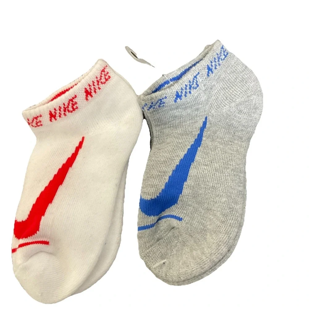 NIKE Boys' Kids‎ Young Athletes No Show Socks White /Gray
